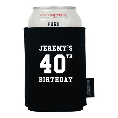 Athletic Block Lettering Birthday Koozie®