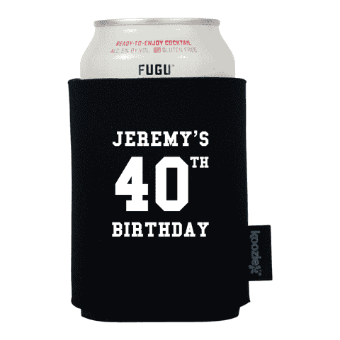 Koozie® Athletic Block Lettering Birthday Drink Cooler