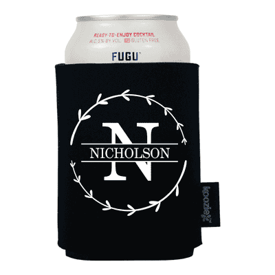 Koozie® Elegant Circle Wreath Wedding Drink Cooler - alternate view