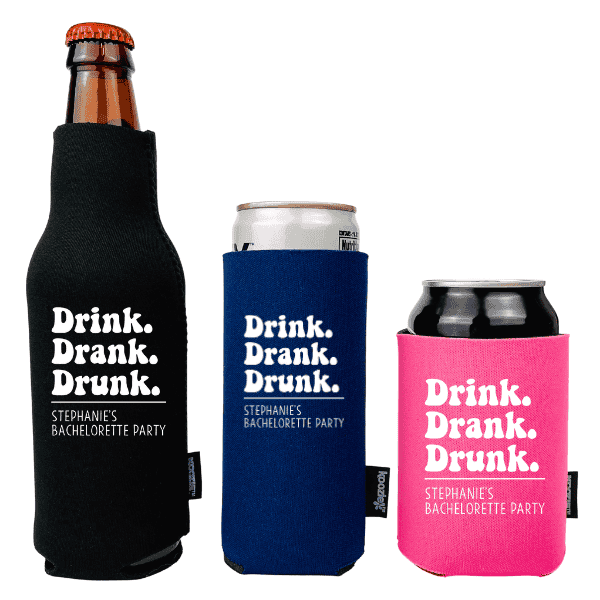 Side By Side Of A Foam, Slim, And Bottle Cooler