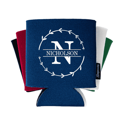 Elegant Circle Wreath Wedding Koozie®