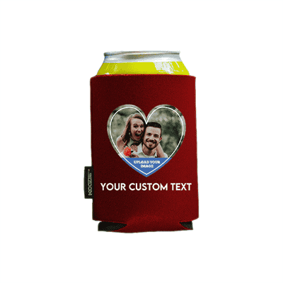 Koozie® Custom Photo Heart Foam Can Cooler |1 Side