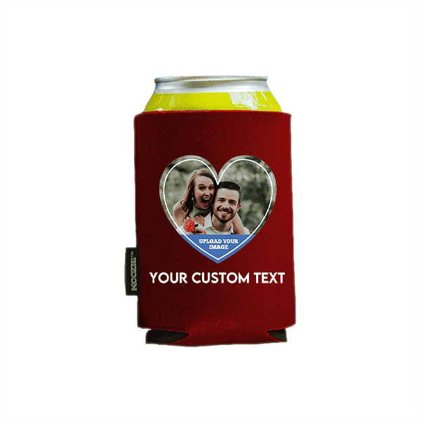 Koozie® Custom Photo Heart Foam Can Cooler |1 Side