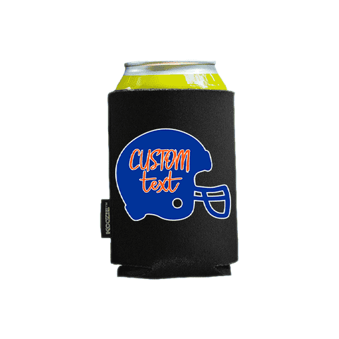 Koozie® Custom Text with Helmet Foam Can Cooler |1 Side