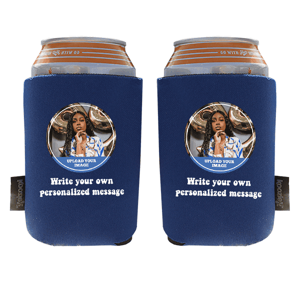 Koozie® Custom Photo Circle Foam Can Cooler | 2 Sides