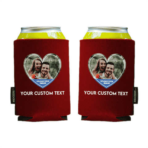 Koozie® Custom Photo Heart Foam Can Cooler | 2 Sides
