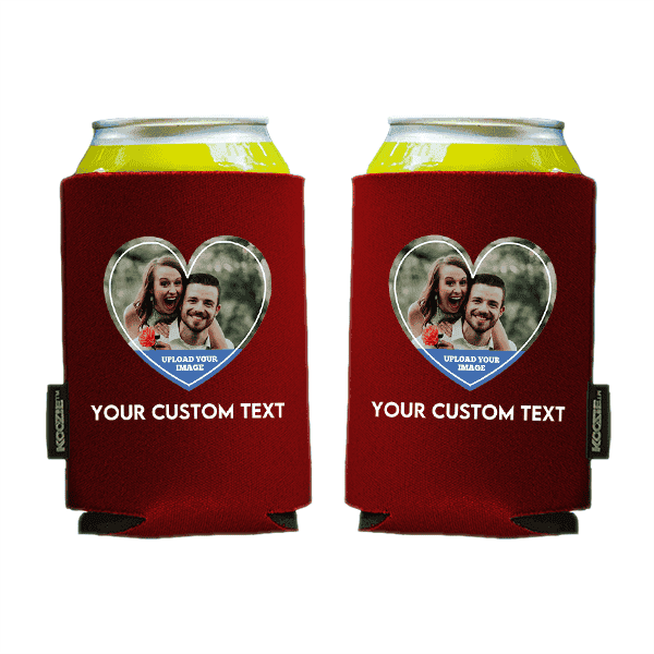 Koozie® Custom Photo Heart Foam Can Cooler | 2 Sides