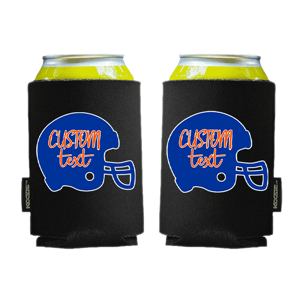 Koozie® Custom Text with Helmet Foam Can Cooler | 2 Sides
