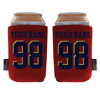 Koozie? Custom Name and Number Foam Can Cooler | 2 Sides