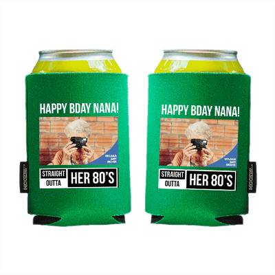 Koozie® Custom Photo Straight Outta Foam Can Cooler | 2 Sides