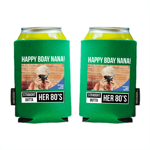 Koozie® Custom Photo Straight Outta Foam Can Cooler | 2 Sides