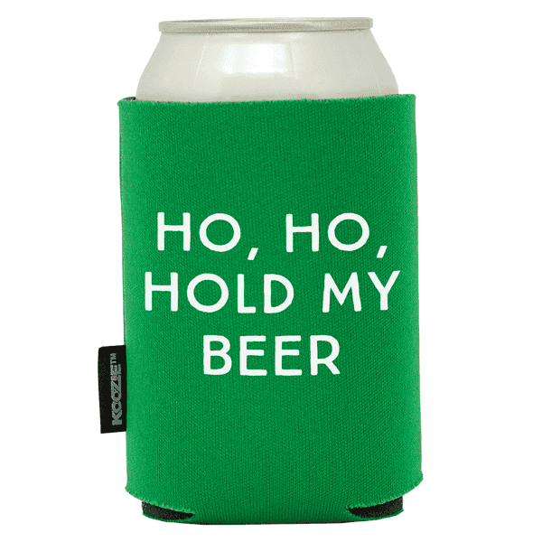Ho, Ho, Hold My Beer Koozie® Can Cooler - myKoozie.com
