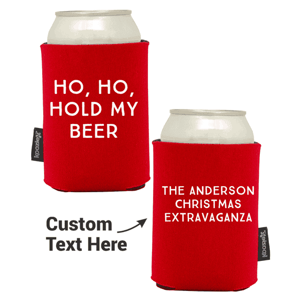 Double Sided Ho, Ho, Hold My Beer Koozie®