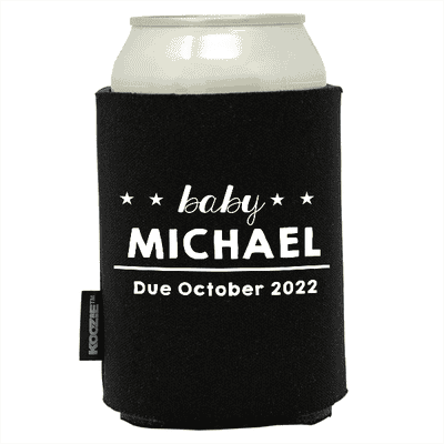 Koozie® Baby Name with Stars Baby Shower Drink Cooler