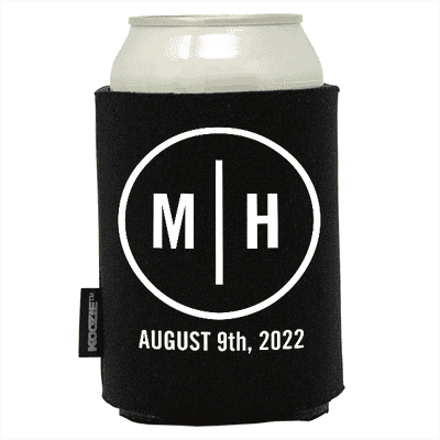 Minimalist Block Initials Wedding Koozie®