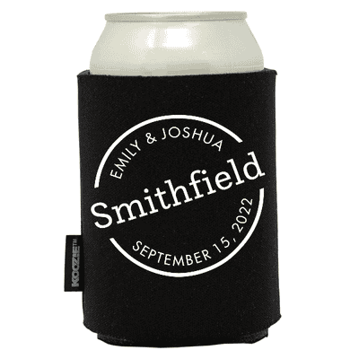 Slab Serif Circular Wedding Koozie®