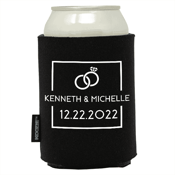 Clean Square with Ring Wedding Koozie®