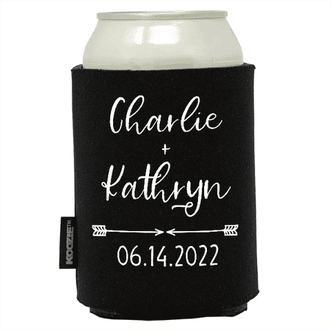 Koozie&reg; Love Arrows Wedding Drink Cooler
