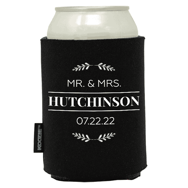 Minimal Wreath Wedding Koozie®