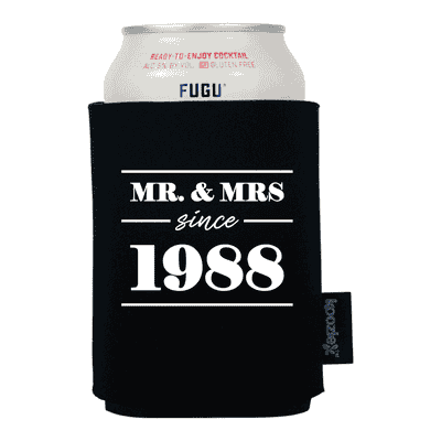 Koozie® Mr & Mrs Since Anniversary Drink Cooler