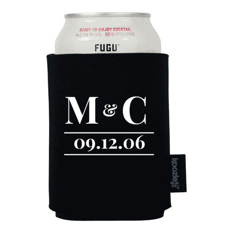 Koozie® Modern Initial Anniversary Drink Cooler
