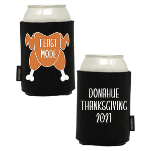 Koozie® Feast Mode Foam Can Cooler | 2 Sides - Black