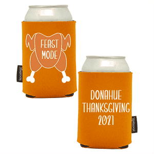 Koozie® Feast Mode Foam Can Cooler | 2 Sides - Burnt Orange