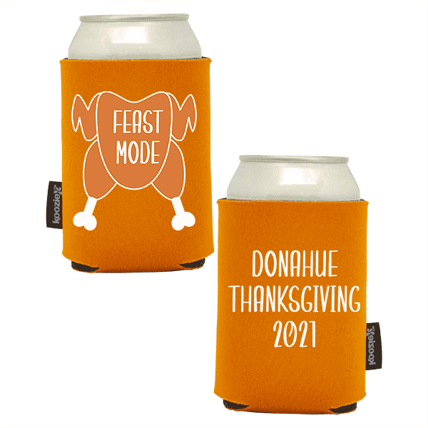 Koozie® Feast Mode Foam Can Cooler | 2 Sides - Burnt Orange