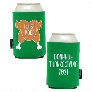 Koozie® Feast Mode Foam Can Cooler | 2 Sides - Green