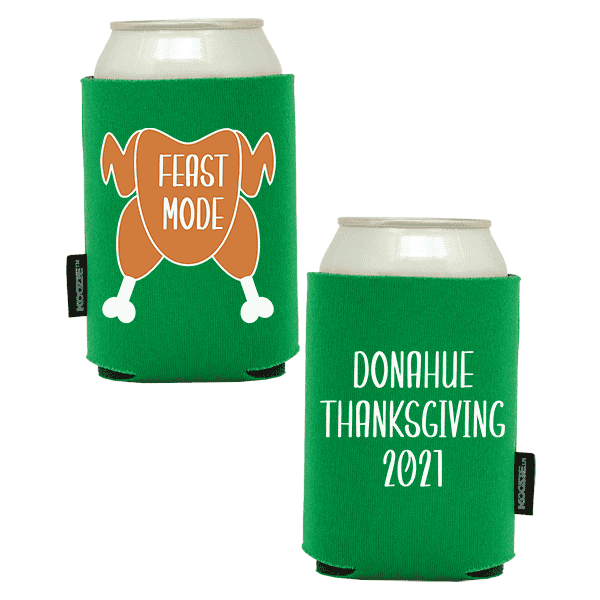 Koozie® Feast Mode Foam Can Cooler | 2 Sides - Green