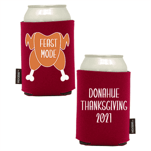 Koozie® Feast Mode Foam Can Cooler | 2 Sides - Maroon