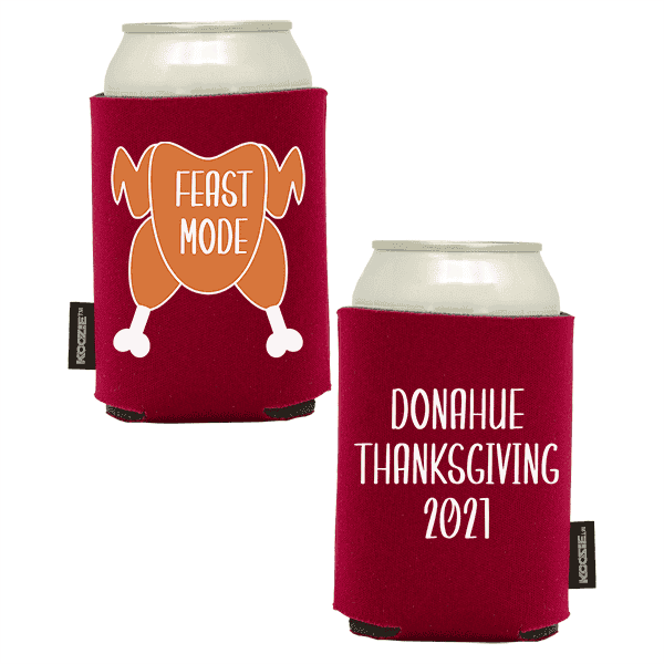 Koozie® Feast Mode Foam Can Cooler | 2 Sides - Maroon