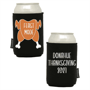 Koozie® Feast Mode Neoprene Can Cooler | 2 Sides - Black