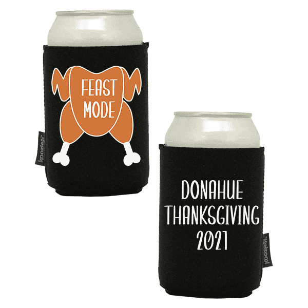 Koozie® Feast Mode Neoprene Can Cooler | 2 Sides - Black