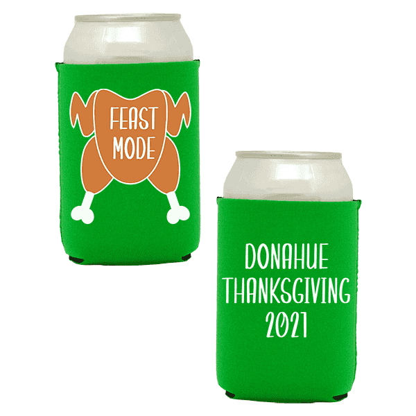 Koozie® Feast Mode Neoprene Can Cooler | 2 Sides - Green