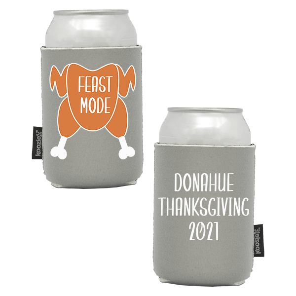 Koozie® Feast Mode Neoprene Can Cooler | 2 Sides - Gray