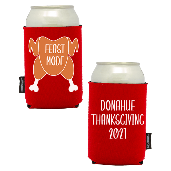Koozie® Feast Mode Neoprene Can Cooler | 2 Sides - Red