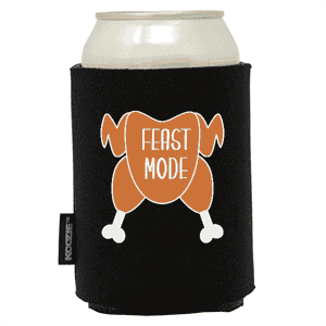 Koozie® Feast Mode Foam Can Cooler |1 Side- Black