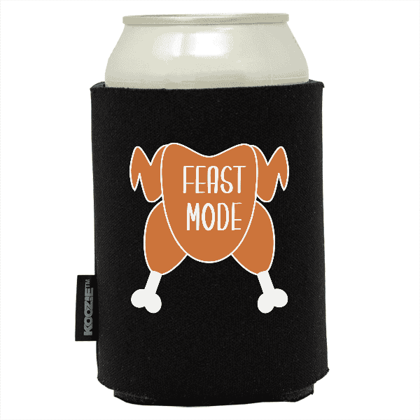 Koozie® Feast Mode Foam Can Cooler |1 Side- Black