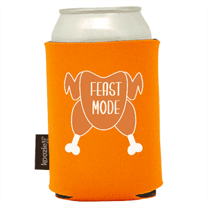 Koozie® Feast Mode Foam Can Cooler |1 Side - Bright Orange