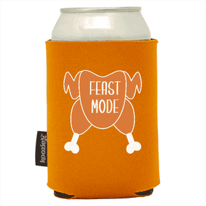 Koozie® Feast Mode Foam Can Cooler |1 Side - Burnt Orange