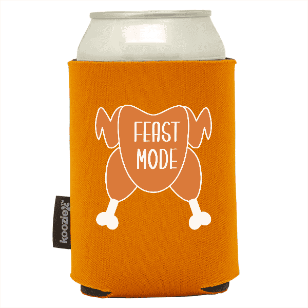 Koozie® Feast Mode Foam Can Cooler |1 Side - Burnt Orange