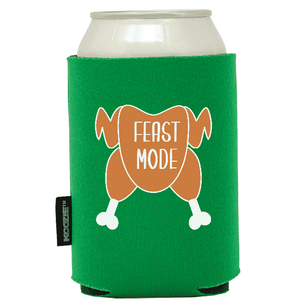 Koozie® Feast Mode Foam Can Cooler |1 Side - Green