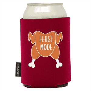 Koozie® Feast Mode Foam Can Cooler |1 Side - Red
