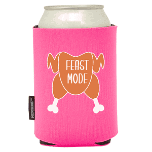 Koozie® Feast Mode Foam Can Cooler |1 Side - Pink