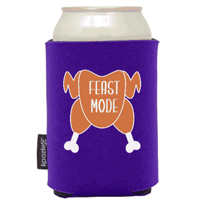 Koozie® Feast Mode Foam Can Cooler |1 Side - Purple