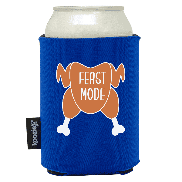 Koozie® Feast Mode Foam Can Cooler |1 Side - Royal