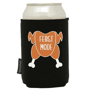 Koozie® Feast Mode Neoprene Can Cooler | 1 Side - Black