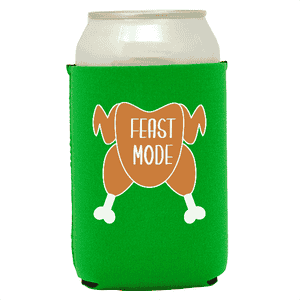 Koozie® Feast Mode Neoprene Can Cooler | 1 Side - Green