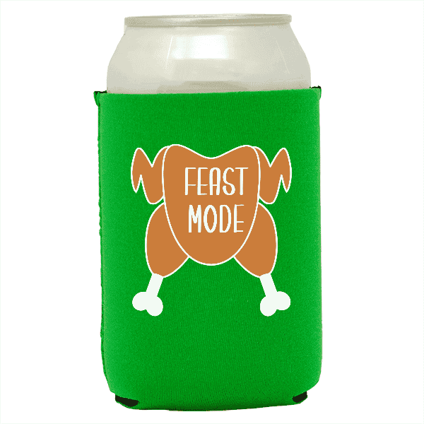 Koozie® Feast Mode Neoprene Can Cooler | 1 Side - Green